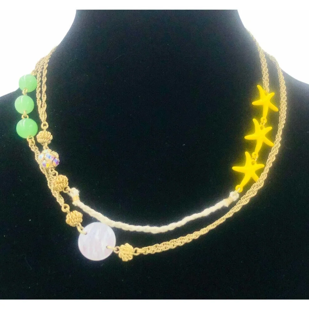 J. CREW Nautical Starfish Necklace Beads